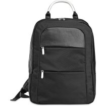 Mochila de microfibra para ordenador personalizada negra Mochila de microfibra para ordenador personalizada negra