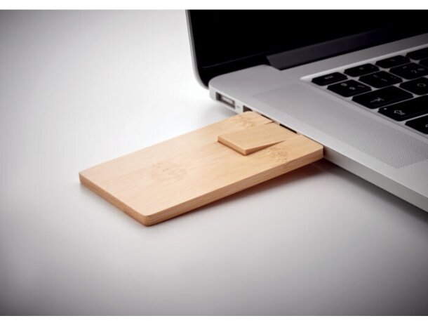 Memoria USB 16GB carcasa bambú Creditcard Plus Madera detalle 4