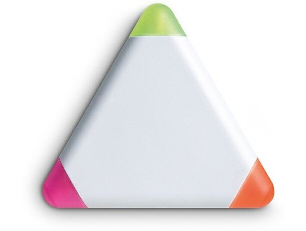 Marcador triangular con colores blanco barato