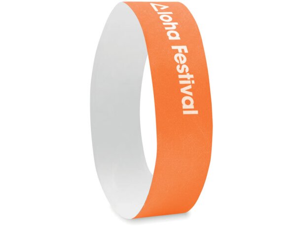 Pulsera Eventos Tyvek® Naranja detalle 9