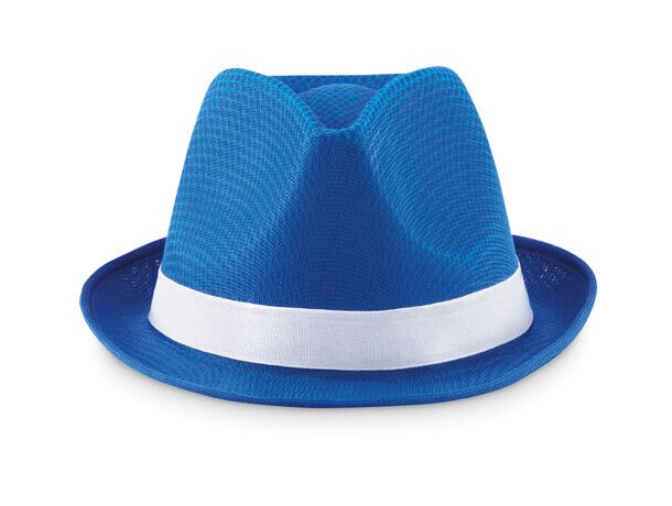 Sombrero De Paja De Color Azul real detalle 5