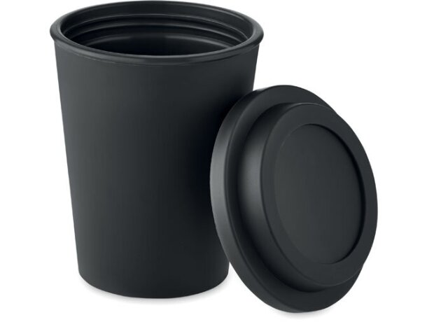 Vaso de doble pared PP 300 ml Sora Negro detalle 2