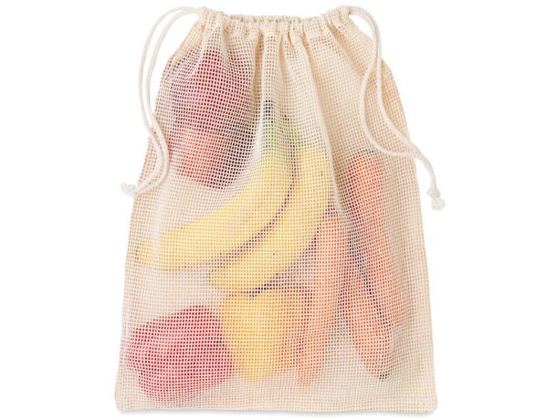 Bolsa de la compra rejilla 100% algodón 140 g/m2 Beige detalle 1