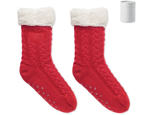 Calcetines Canichie con forro sherpa antideslizante talla L Gris claro detalle 7