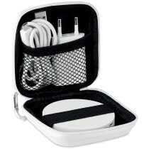 Base de carga wireless blanca con estuche EVA
