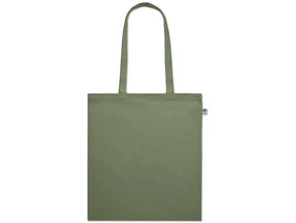 Bolsa algodón asas largas orgánico 180 g/m2 Onel Verde detalle 11