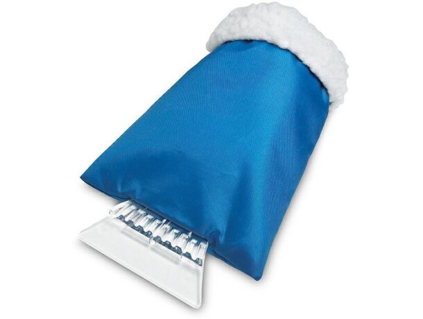 Rascador de hielo con manopla para el frío personalizado azul