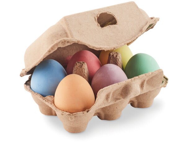 Tizas Tamago lapiz publicitario huevo caja huevera creatividad Beige detalle 5