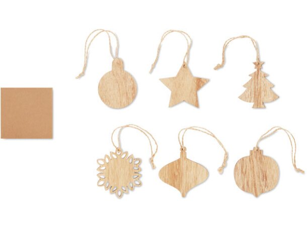 Adornos navideños de madera chriset hechos a mano con amor Madera detalle 1