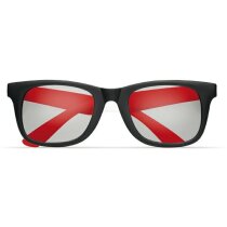 Gafas de sol de dos colores personalizada roja Gafas de sol de dos colores personalizada roja