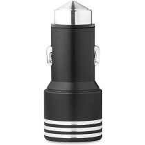 Cargador discreto para el coche con usb grabado negro Cargador discreto para el coche con usb grabado negro