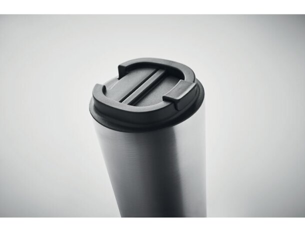 Vaso de doble pared 510 ml Brace + Plateado mate detalle 23