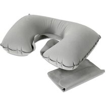 Almohada de viaje inflable azul barata