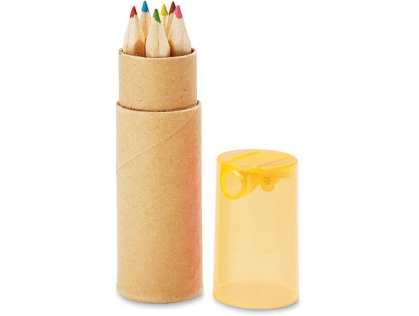Tubo con 6 lápices de colores barato