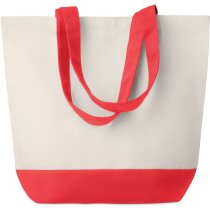 Tote bag corporativa canvas 280g/m² negro rojo azul bolsillo