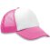 Gorra con rejilla trasera en colores combinados personalizada fucsia fluorescente