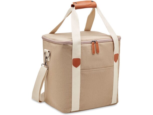 Bolsa termica publicitaria Kecil Large con aislamiento PEVA Beige detalle 3