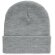 Gorros de lana en poliéster elástico rPET con puño enrollad Blanco/gris