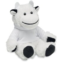 Peluche vaca capucha blanca publicidad niños