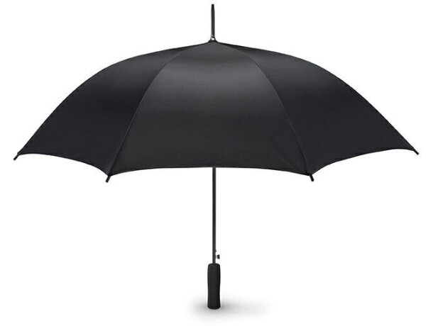 Paraguas de color liso y sistema antiviento negro