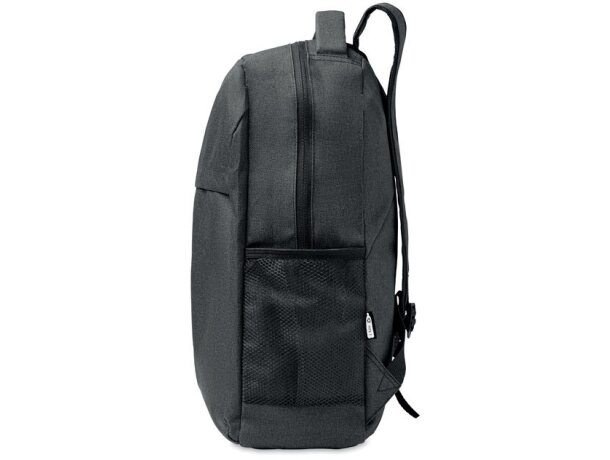 Mochilas infantiles personalizables rPET 600D Siena Negro detalle 1