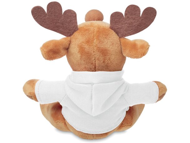 Peluches para bordar personalizable Rudolph con sudadera con capucha Blanco detalle 6