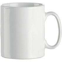 Taza de cerámica lisa para sublimacón a todo color blanca