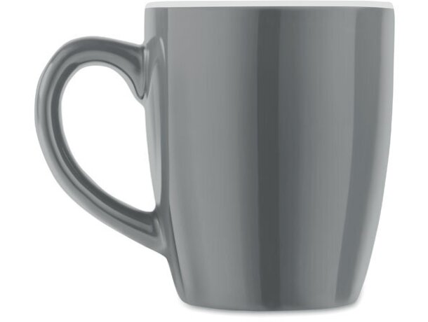 Tazas personalizadas de color de cerámica Colour Trent Gris claro detalle 6