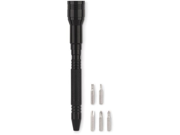Linterna de aluminio Lampio Torch Negro detalle 2
