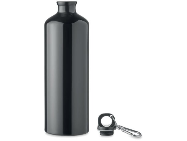 Botella de aluminio 1L Moss Large Negro detalle 1