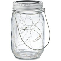 Lámpara solar cristal transparente asa 20 led