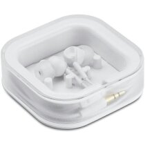 Auriculares de silicona en caja personalizado blanco Auriculares de silicona en caja personalizado blanco