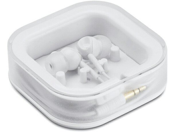 Auriculares de silicona en caja blanco barato