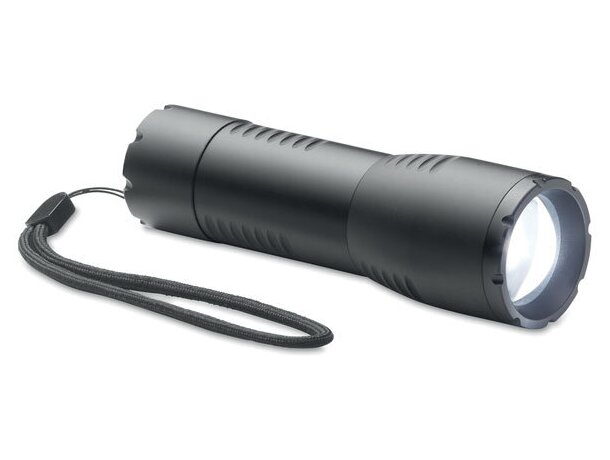 Linterna 9 leds aluminio Enta Negro detalle 2