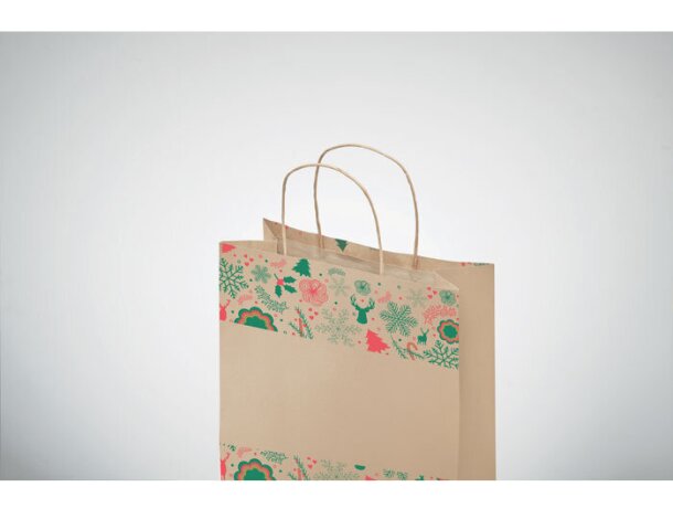 Bolsas de papel baratas reciclado 90 g/m2 BAO Small Beige detalle 4