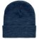 Gorros de lana en poliéster elástico rPET con puño enrollad Azul