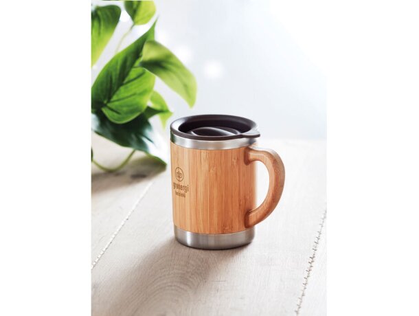 Vaso de acero inoxidable 300ml Mokka Madera detalle 4