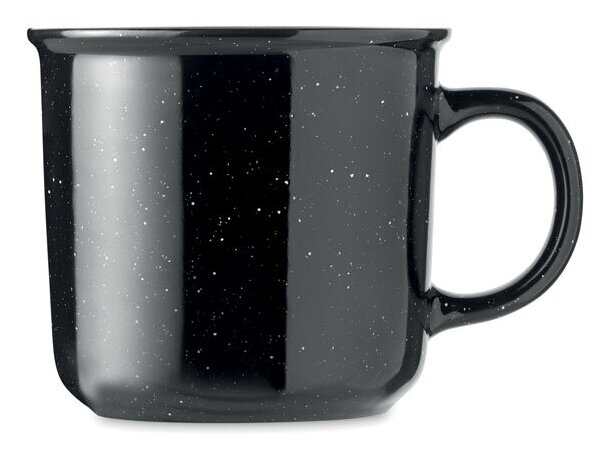 Taza cerámica vintage 400 ml Piga Negro detalle 3