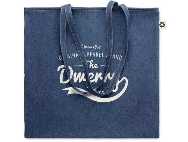 Bolsa de la compra algodón reciclado 250 g/m2 Style Tote Azul detalle 4