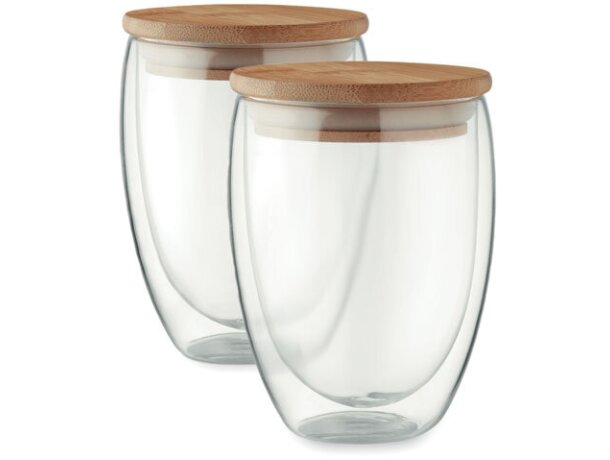 Juego 2 vasos 350 ml en caja Tirana Set Violeta detalle 2