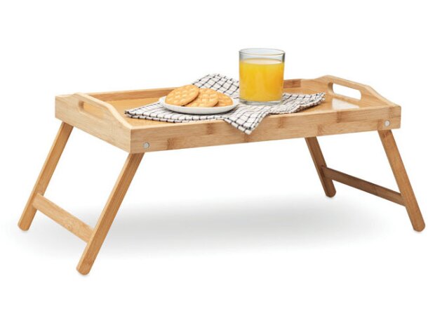 Bandeja con logo plegable de madera Markesa Madera detalle 5