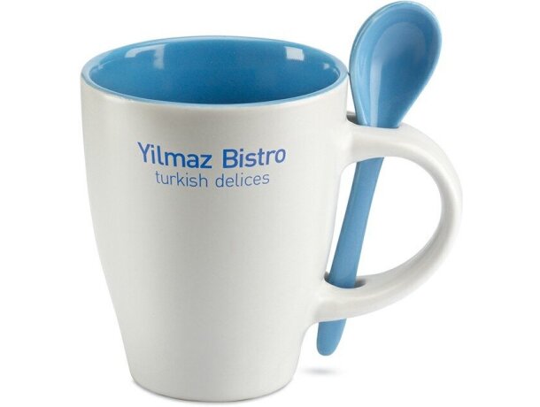 Taza de cerámica cónica con cuchara merchandising