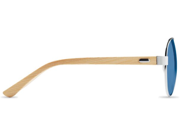 Gafas de sol personalizadas con uv400 bambu Honiara Azul detalle 8