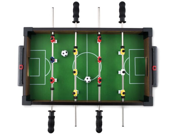Mini futbolines publicitarios de madera de sobremesa Plata detalle 1