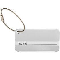 Identificador de maletas de aluminio personalizado plateado mate Identificador de maletas de aluminio personalizado plateado mate