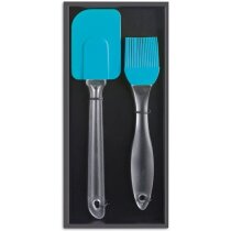 Set de espátula y pincel de silicona personalizada azul Set de espátula y pincel de silicona personalizada azul