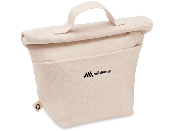 Bolsas térmicas con cierre rolltop y asa de transporte algodón reciclado Recoba Beige detalle 3