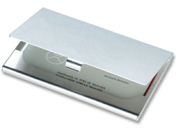 Tarjetero sencillo de aluminio personalizado plateado brillante Tarjetero sencillo de aluminio personalizado plateado brillante