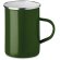 Taza metal con capa de esmalte Silver Verde