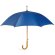 Paraguas con varillas de madera y colores azul